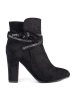 Black Suede Block Heel Booties