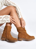 Chic Brown Cowboy Ankle Boots