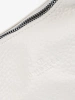 Small white handbag with a ruched handle