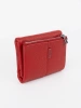 Small red women's wallet made of faux leather