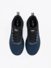 Navy blue and black men's shoes