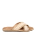 Beige Women's Woven Mules