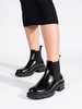 Sergio Leone Glossy Platform Ankle Boots