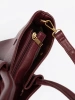 Elegant Burgundy Shoulder Shopper Bag