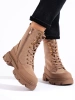 Beige Platform Boots by Potocki