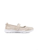 Light beige leather sporty ballet flats
