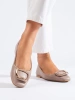 Chic Beige Square-Toe Ballet Flats