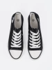 Women's black sneakers with "Love" print