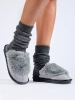 Damskie szare wygodne kapcie 