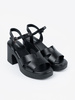 Sandały czarne na słupku