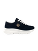 Navy Leather Platform Sneakers
