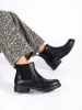 Black Genuine Leather Chelsea Boots by Sergio Leone