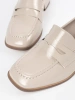 Women's light beige loafers