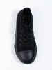 Black slip-on sneakers for kids