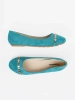 Women's Turquoise Flat Ballet Flats