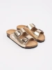 Gold flat sandals