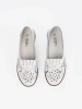 White perforated leather shoes