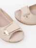 Light beige wedge sandals