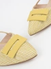Yellow open-heel sandals