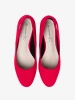 Red Women's Pumps on a Silver Column Heel