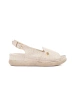 Beige sandals with leather insole