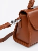 Small brown shoulder bag with handle