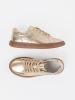 Sergio Leone Women's Gold Leather Sneakers