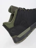 Black and Green Lace-Up Winter Boots