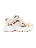 Beige animal print sneakers