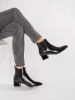 Black Women's Ankle Boots with Almond Toe Sergio Leone