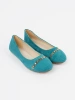 Women's Turquoise Flat Ballet Flats