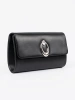 Black clutch with silver elements