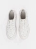 Sergio Leone white leather platform sneakers