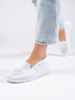 White Textile Slip-On Shoes