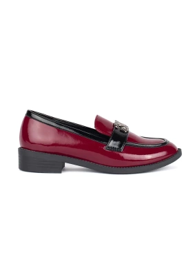 Glossy Burgundy Loafers