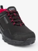 Buty trekkingowe damskie DK Waterproof czarne z czerwonymi wstawkami