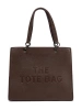 Coffee Shopper Bag with Embossed Inscription