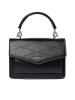 Black small women's handbag with handle and strap
