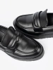 Elegant Black Loafers with Thick Sole