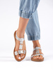 Silver Sandals with Embellishments