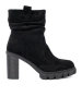 Stylish Black Ankle Boots with Ruched Upper