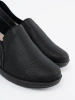 Women's black platform loafers