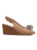 Beige Wedge Espadrille Sandals by Potocki