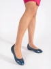 Sparkling Blue Metallic Ballet Flats