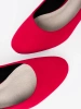 Red Women's Pumps on a Silver Column Heel
