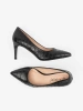 Black Embossed Classic Pumps