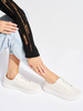 White Leather Perforated Sneakers by Sergio Leone