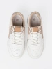 White and beige platform sneakers