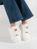 White platform sneakers with pins