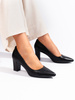 Chic Black Block Heel Pumps by Sergio Leone